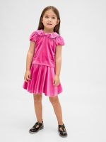 Baby & Toddler Velour Bow Outfit Set-Bright Fuchsia