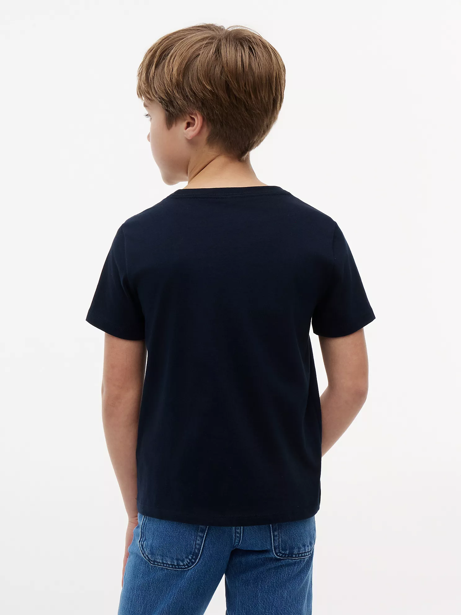 Kids' Everyday Crewneck T-Shirt-Navy - Image 3