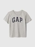 babyGap Logo T-Shirt-Gray And White Marl