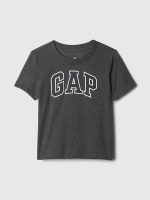 babyGap Logo T-Shirt-Charcoal Heather Grey