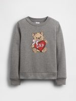 Kids Gap Graphic Sweatshirt-Dark Gray Bear Print