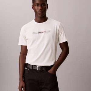 New York Script Logo Graphic Classic T-Shirt-Tofu