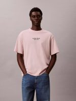 Faded Dye Logo Graphic Classic Crewneck T-Shirt-Gray Lilac