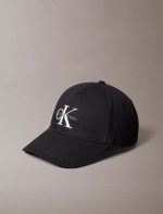 Embroidered Monologo Baseball Cap-Black