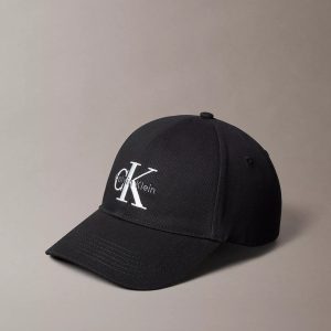 Embroidered Monologo Baseball Cap-Black