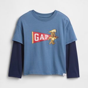 babyGap Graphic T-Shirt-Cornflower Blue Bear