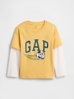 babyGap Graphic T-Shirt-French Almond Yellow Soccer