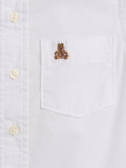 babyGap Brannan Bear Poplin Shirt-Optic White - Image 2