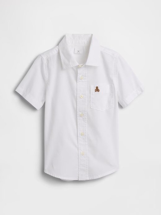 babyGap Brannan Bear Poplin Shirt-Optic White