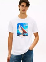 Hilfiger Sailing Photo Print T-Shirt-Optic White