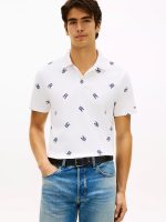 Regular Fit Monogram Interlock Polo-Optic White