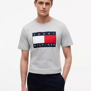Big Flag Logo T-Shirt-Grey Heather