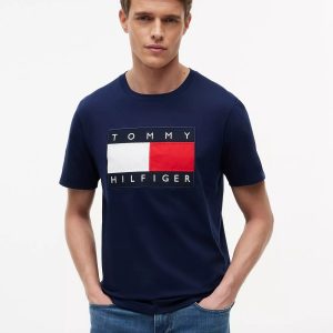 Big Flag Logo T-Shirt-Carbon Navy