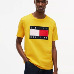 Big Flag Logo T-Shirt-Marigold Yellow