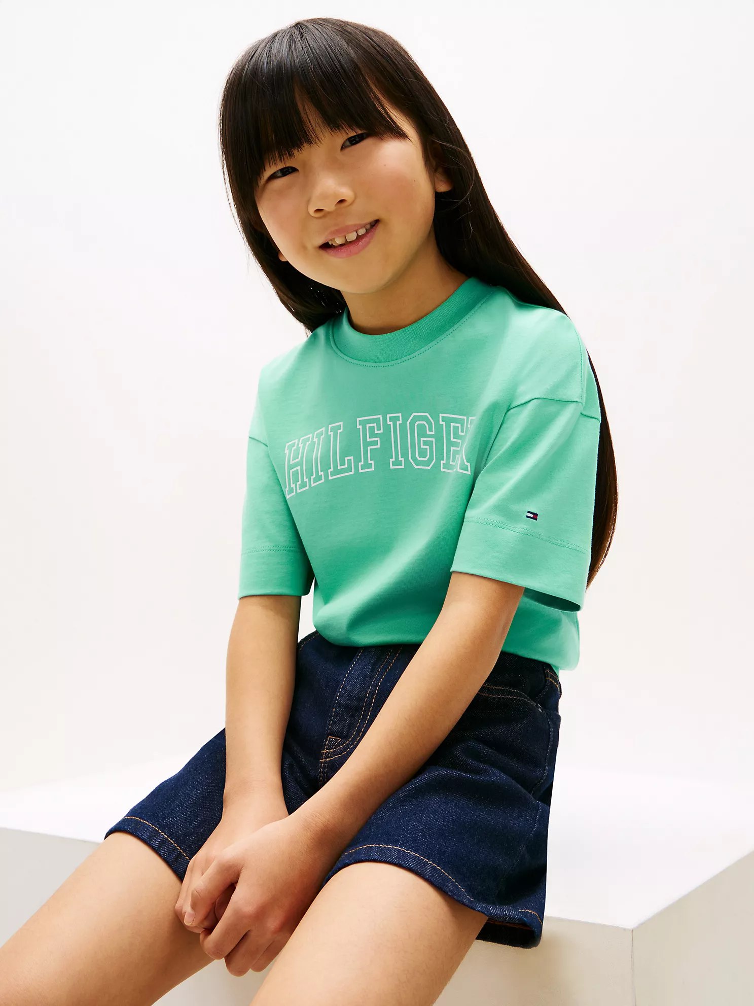 Kids' Hilfiger Logo T-Shirt-Tropical Tide - Image 4