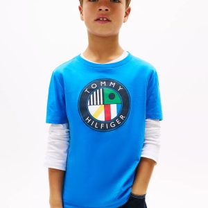 Kids' Sailing Circle Logo T-shirt-Dynamic Blue