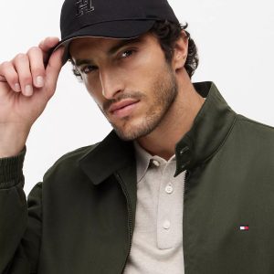 Embroidered Monogram Baseball Cap-Deep Black