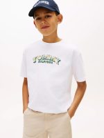 Kids' 3D Logo Graphic T-Shirt-White Tommy Logo