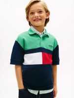 Kids' Colorblock Rugby Polo-Bahama Green Colorblock
