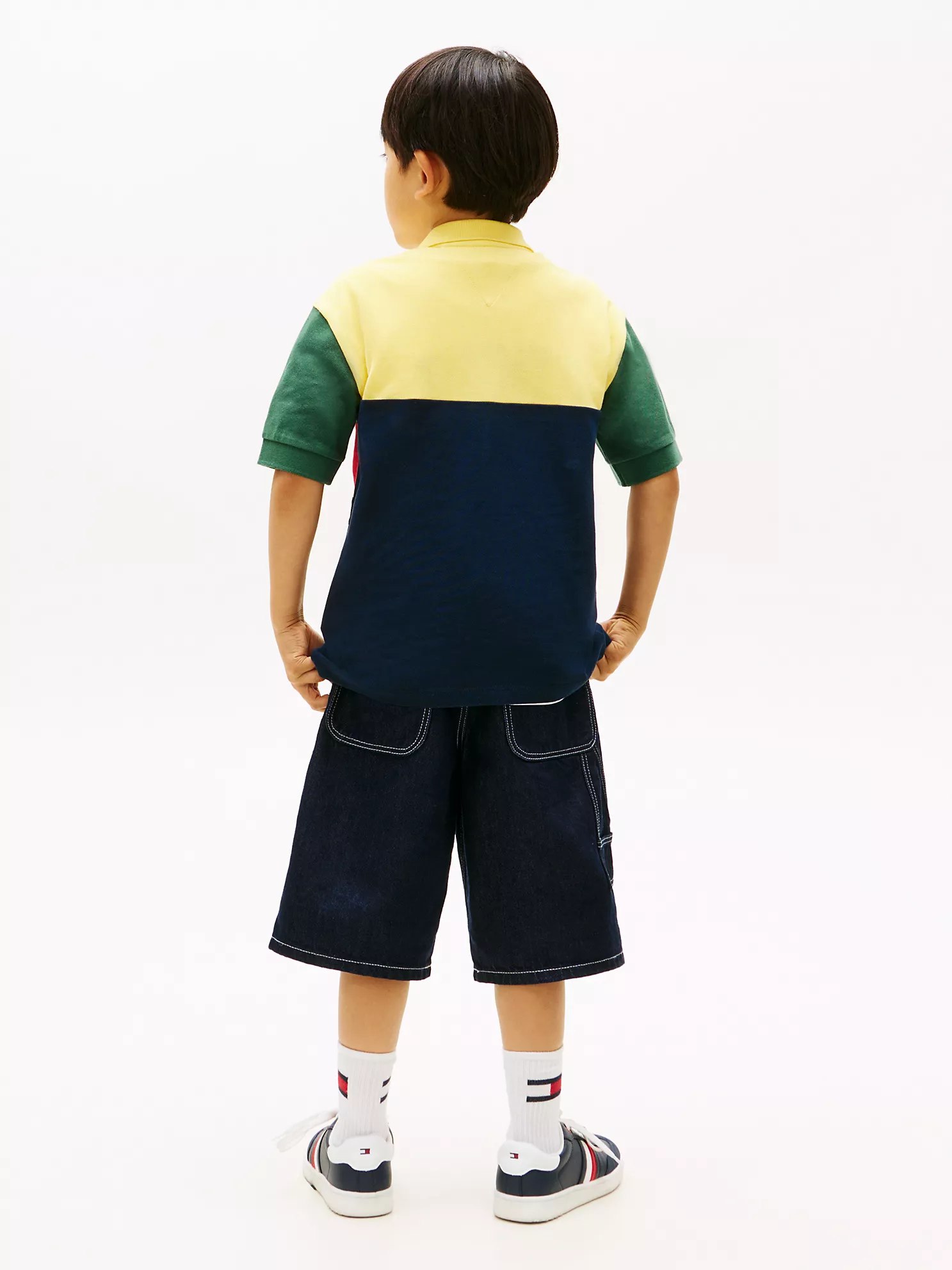 Kids' Colorblock Rugby Polo-Yellow Colorblock - Image 3