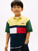 Kids' Colorblock Rugby Polo-Yellow Colorblock