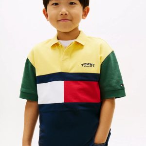 Kids' Colorblock Rugby Polo-Yellow Colorblock