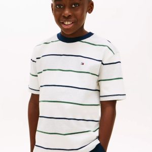 Kids' Rugby Stripe T-Shirt-Light Grey Heather Multi Stripe