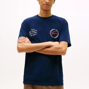 Tommy Jeans City Circle Logo T-Shirt-Navy