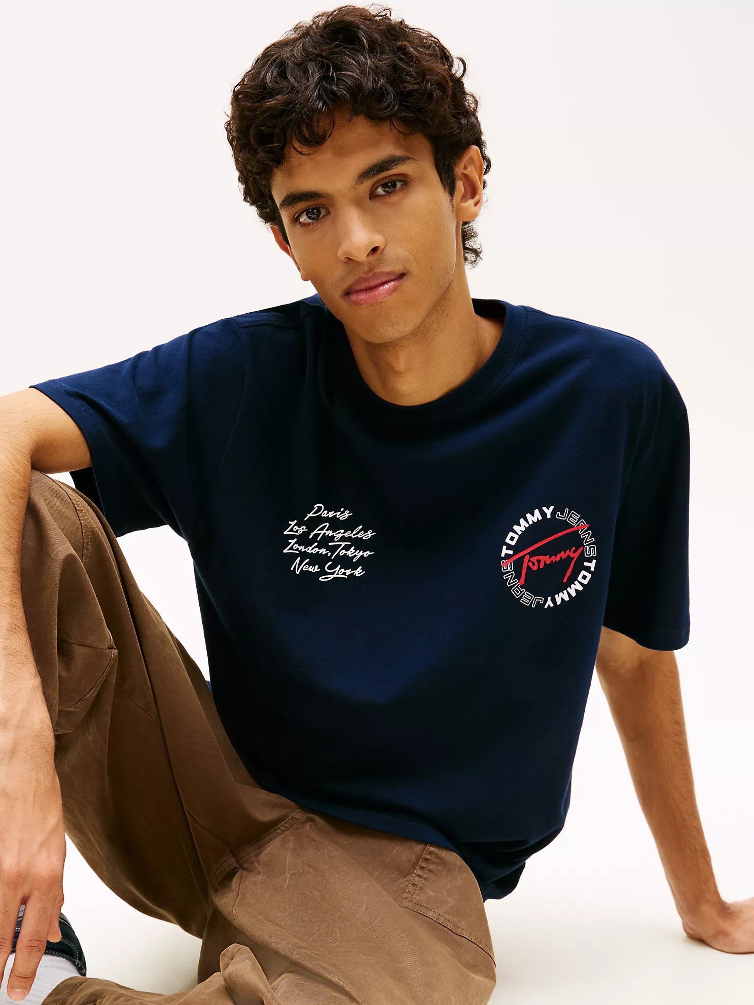Tommy Jeans City Circle Logo T-Shirt-Navy - Image 2