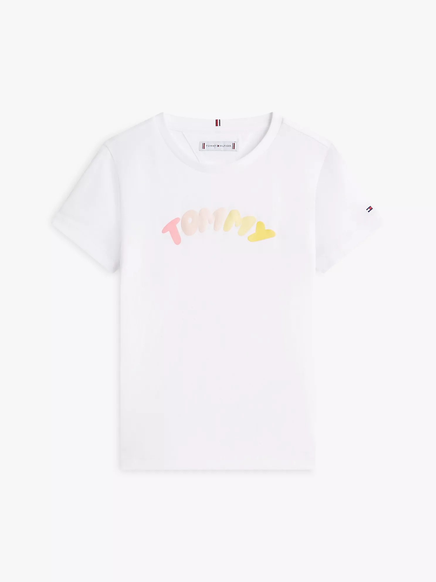 Kids' Multicolor Puff Logo T-Shirt-White - Image 2