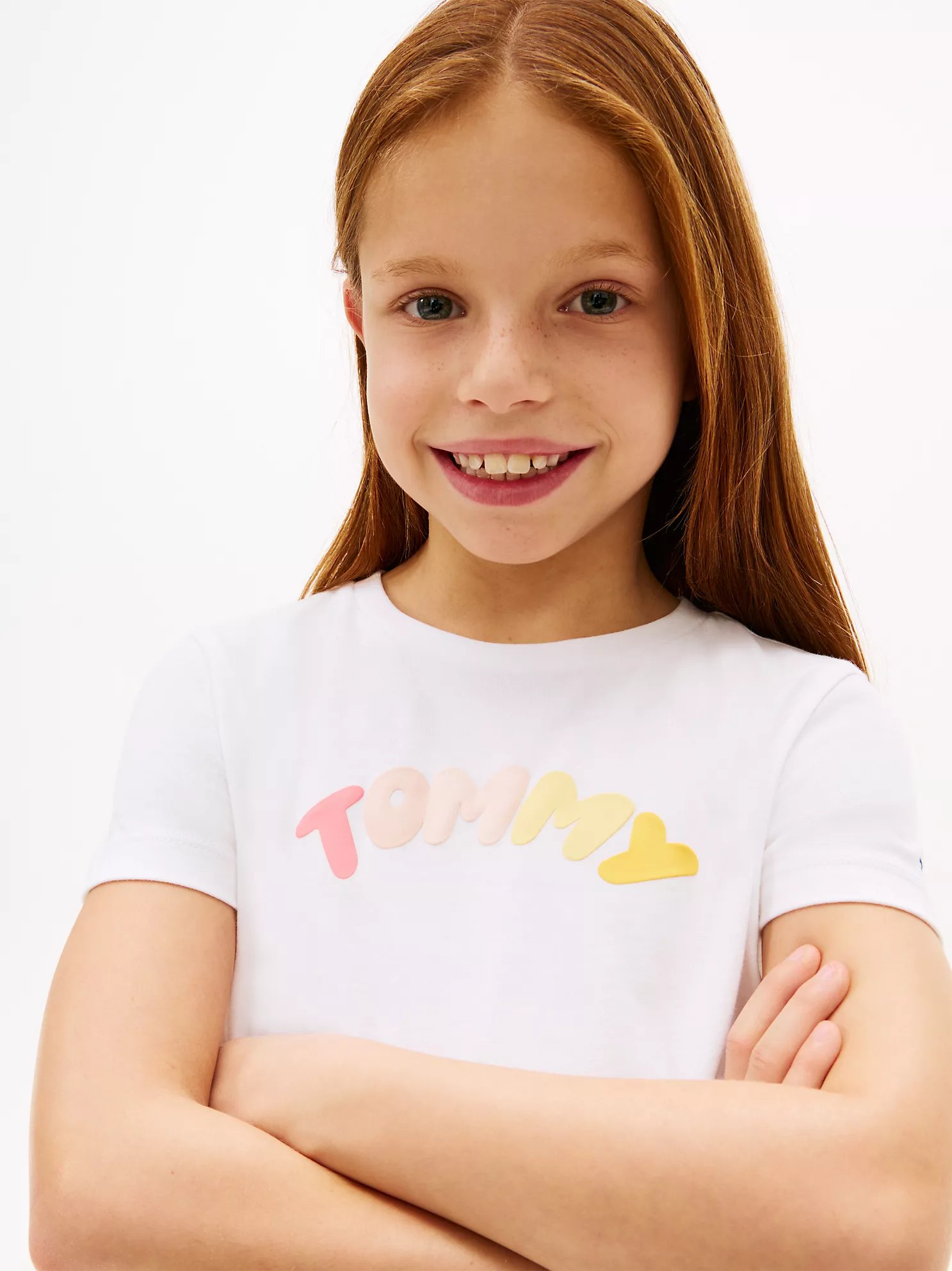 Kids' Multicolor Puff Logo T-Shirt-White - Image 3