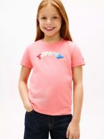 Kids' Multicolor Puff Logo T-Shirt-Tropical Blush