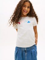 Kids' Multicolor Puff Logo T-Shirt-Light Grey Heather