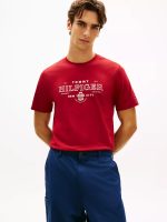 Hilfiger NYC Logo Heavyweight T-Shirt-Regatta Red