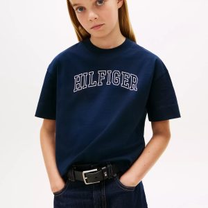 Kids' Hilfiger Logo T-Shirt-Dark Night Navy