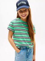 Kids' Stripe Pocket T-Shirt-Tropical Tide Stripes