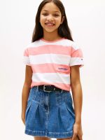 Kids' Stripe Pocket T-Shirt-Tropical Blush Stripes
