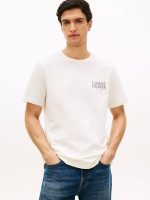 Back Logo Graphic Slub Cotton T-Shirt-Ivory Petal