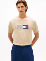 Flag Box Logo T-Shirt-Sandalwood