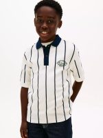 Kids' Stripe Tommy Polo-Ancient White