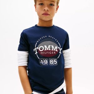 Kids' 1985 Basketball Graphic T-Shirt-Dark Night Navy