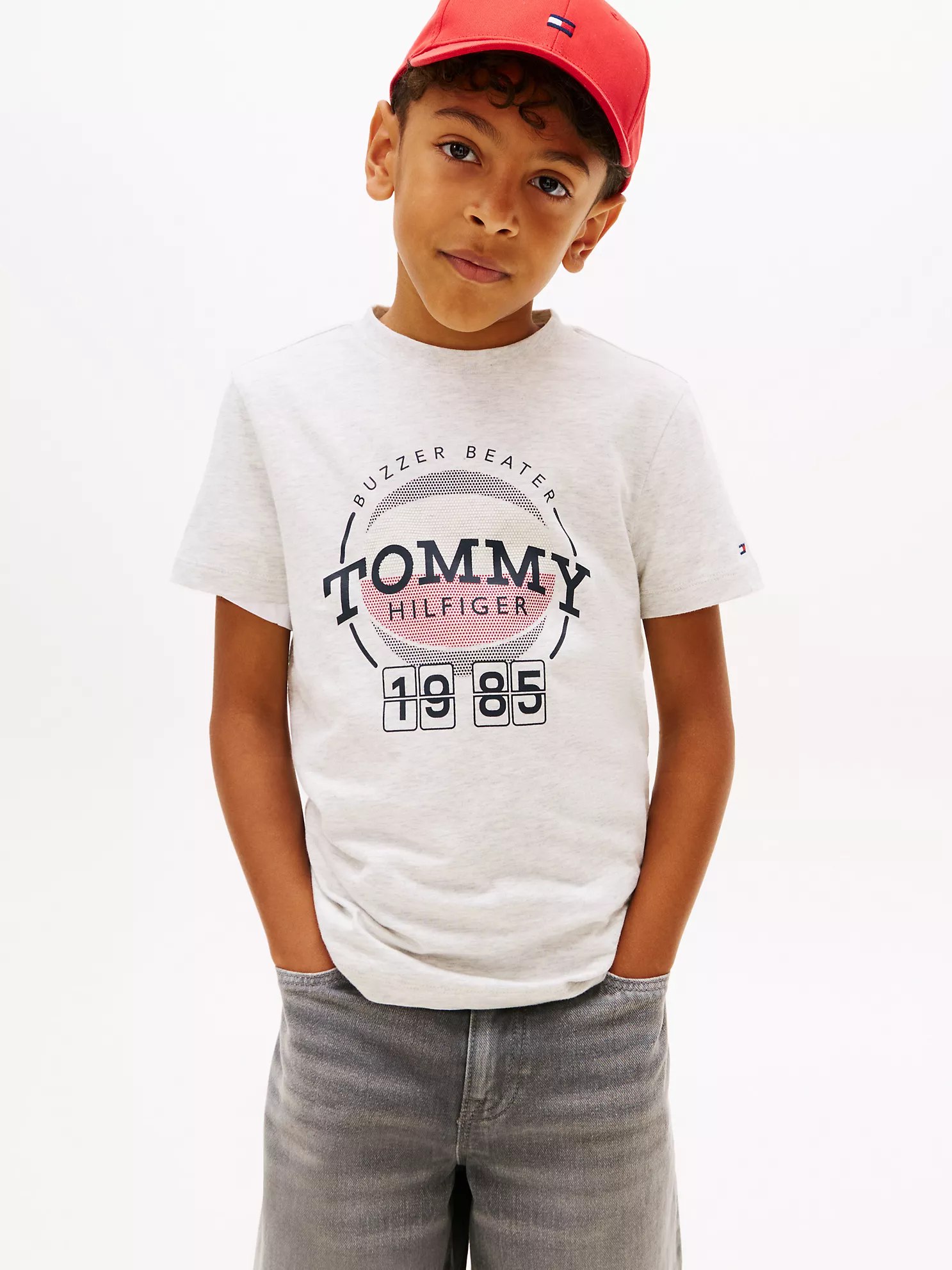 Kids' 1985 Basketball Graphic T-Shirt-Light Grey Heather