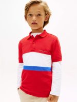 Kids' Colorblock Polo-Rapid Red Colorblock