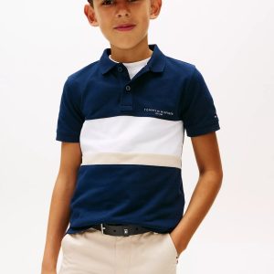 Kids' Colorblock Polo-Dark Night Navy Colorblock