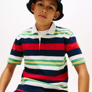 Kids' Stripe Rugby Polo-Mutli Stripe