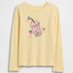 Kids Graphic T-Shirt-Maize Yellow