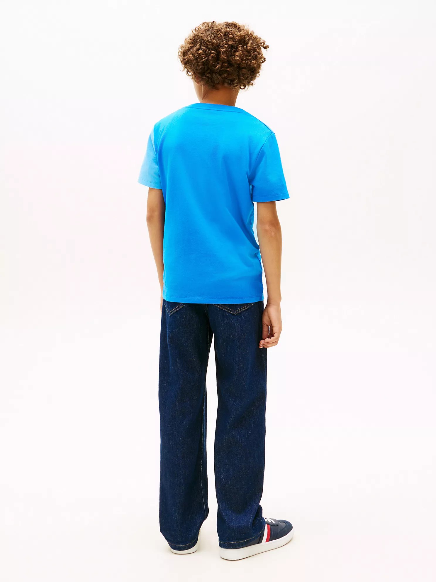 Kids' Vertical Colorblock Logo T-Shirt-Dynamic Blue - Image 3