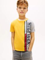 Kids' Vertical Colorblock Logo T-Shirt-Pollen