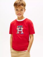 Kids' Multicolor Monogram T-Shirt-Primary Red