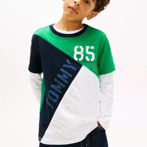 Kids' Tommy 85 Colorblock T-Shirt-Olympic Green